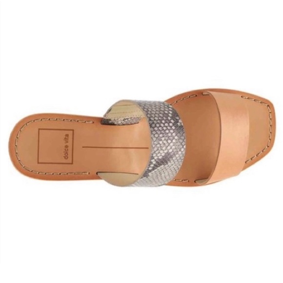 Dolce Vita - Snake Print Low Wedge Sandals - Picture 6 of 9